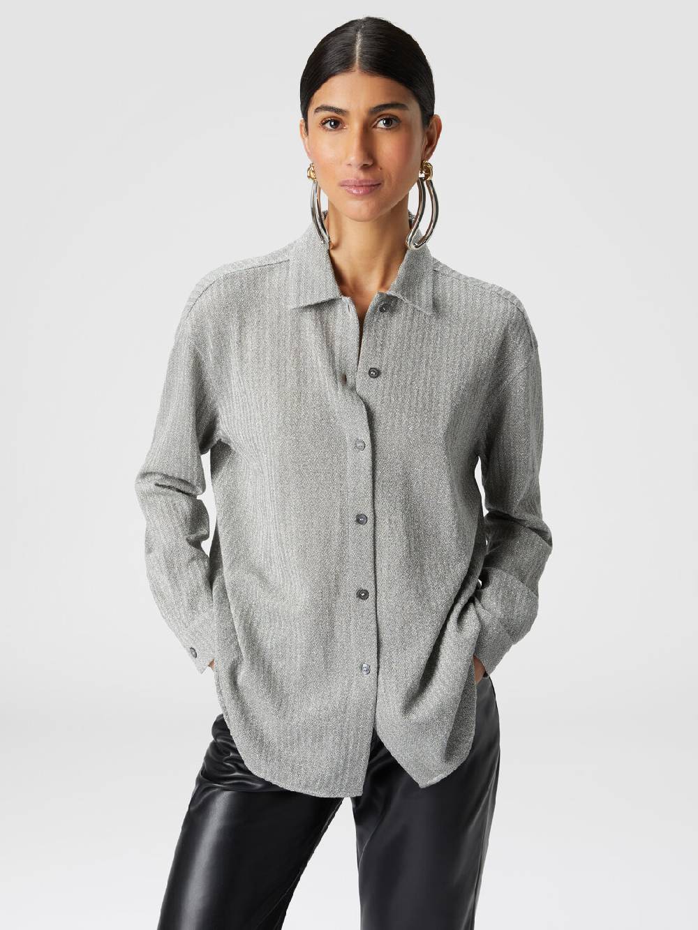 Missoni Camicia oversize in cotone e viscosa lamé Spedizione Gratuita