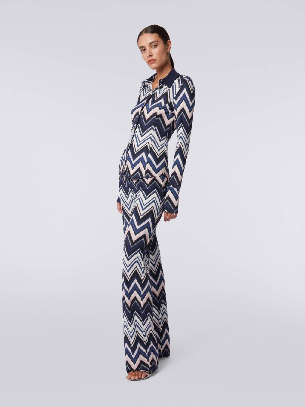 Missoni Camicia in viscosa con stampa zig zag Promozione Limitata