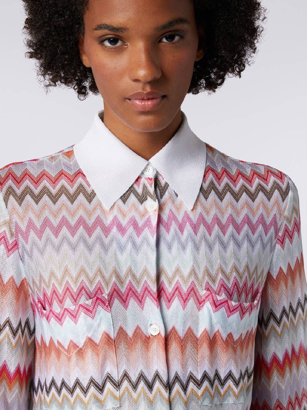 Missoni Camicia in cotone e viscosa zig zag Consegna Veloce