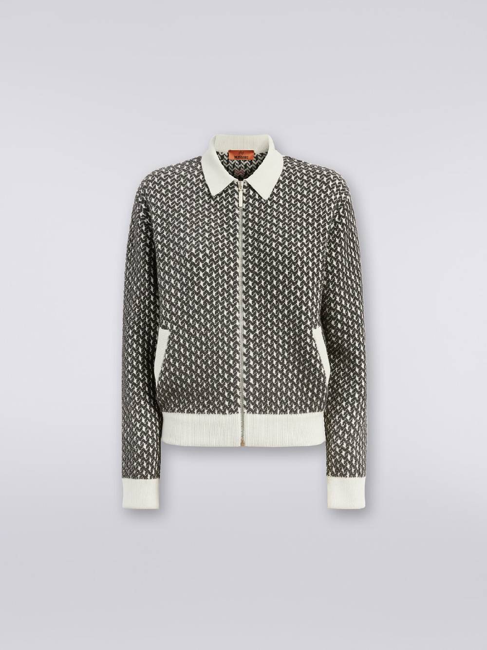 Missoni Bomber in cotone e nylon con zip Sottocosto