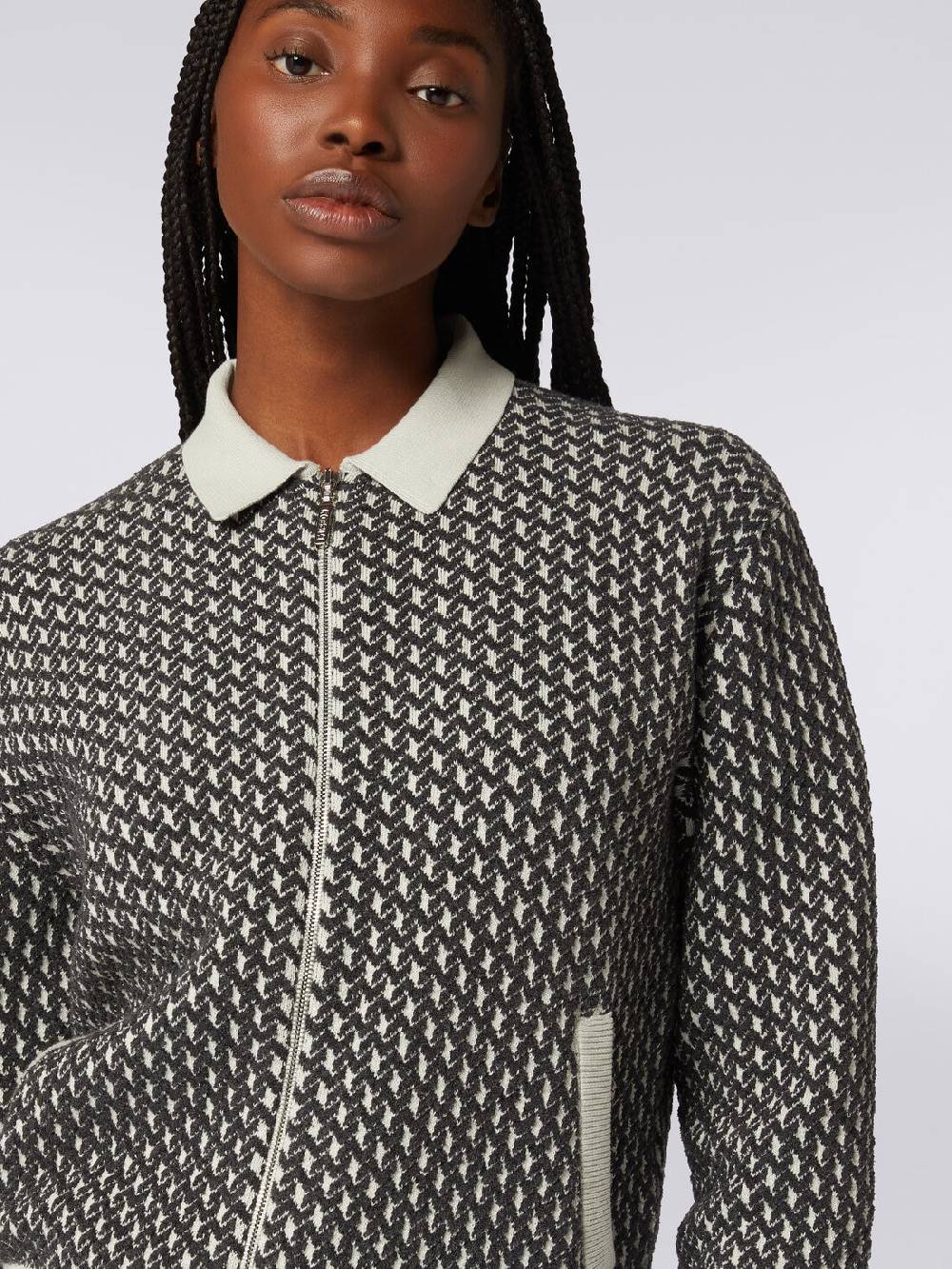 Missoni Bomber in cotone e nylon con zip Sottocosto