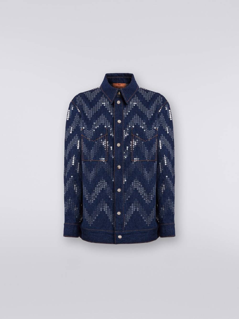 Missoni Overshirt in denim con applicazione di paillettes Convenienza