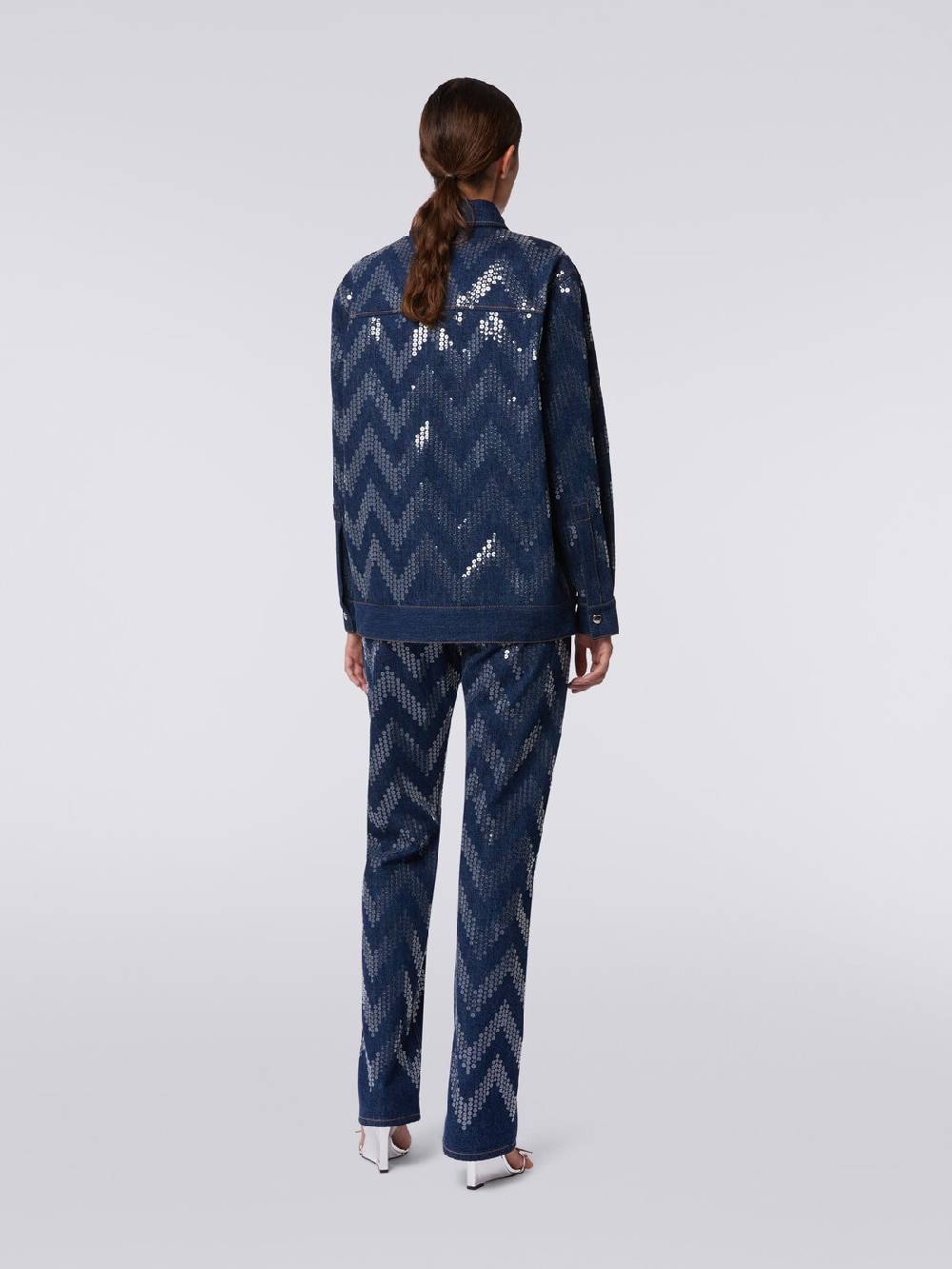 Missoni Overshirt in denim con applicazione di paillettes Convenienza