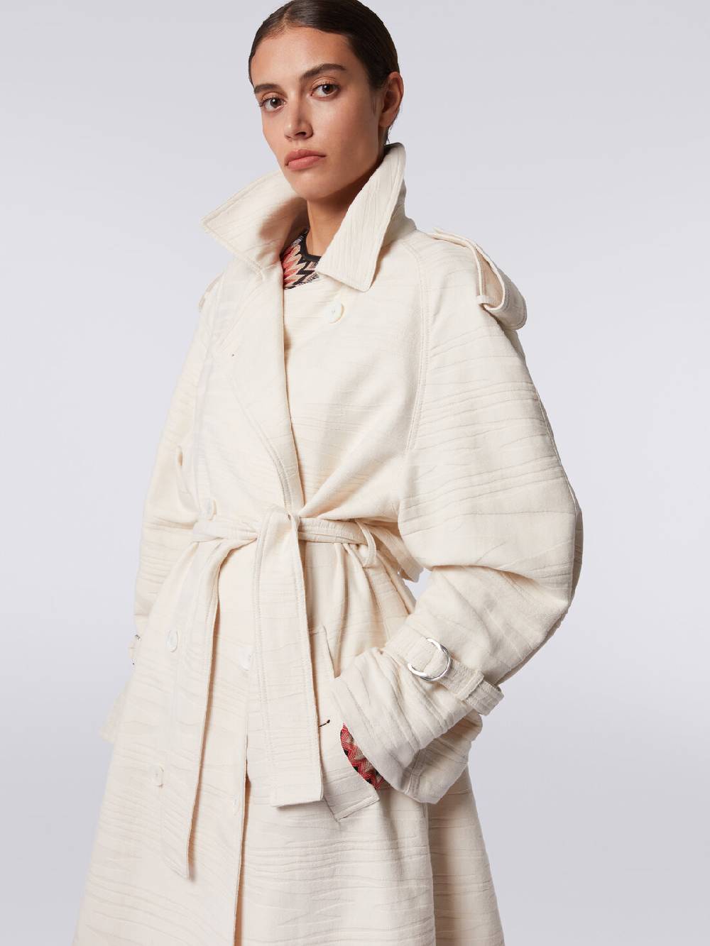 Missoni Trench in canvas di cotone jacquard fimmato Novità