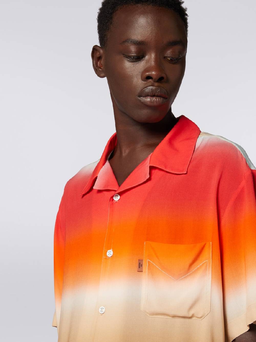 Missoni Camicia a maniche corte in viscosa dégradé Presa
