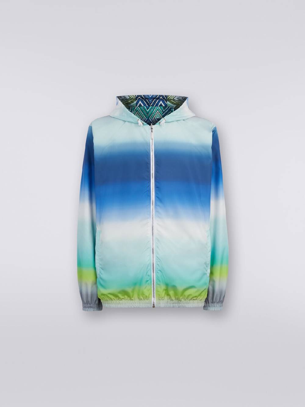 Missoni Giacca a vento reversibile in tessuto zig zag dégradé Online