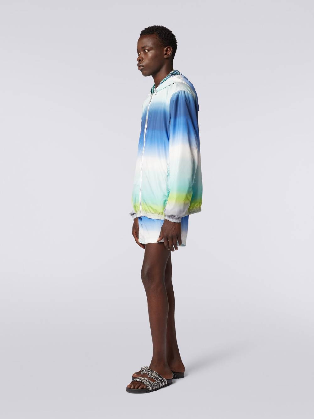 Missoni Giacca a vento reversibile in tessuto zig zag dégradé Online