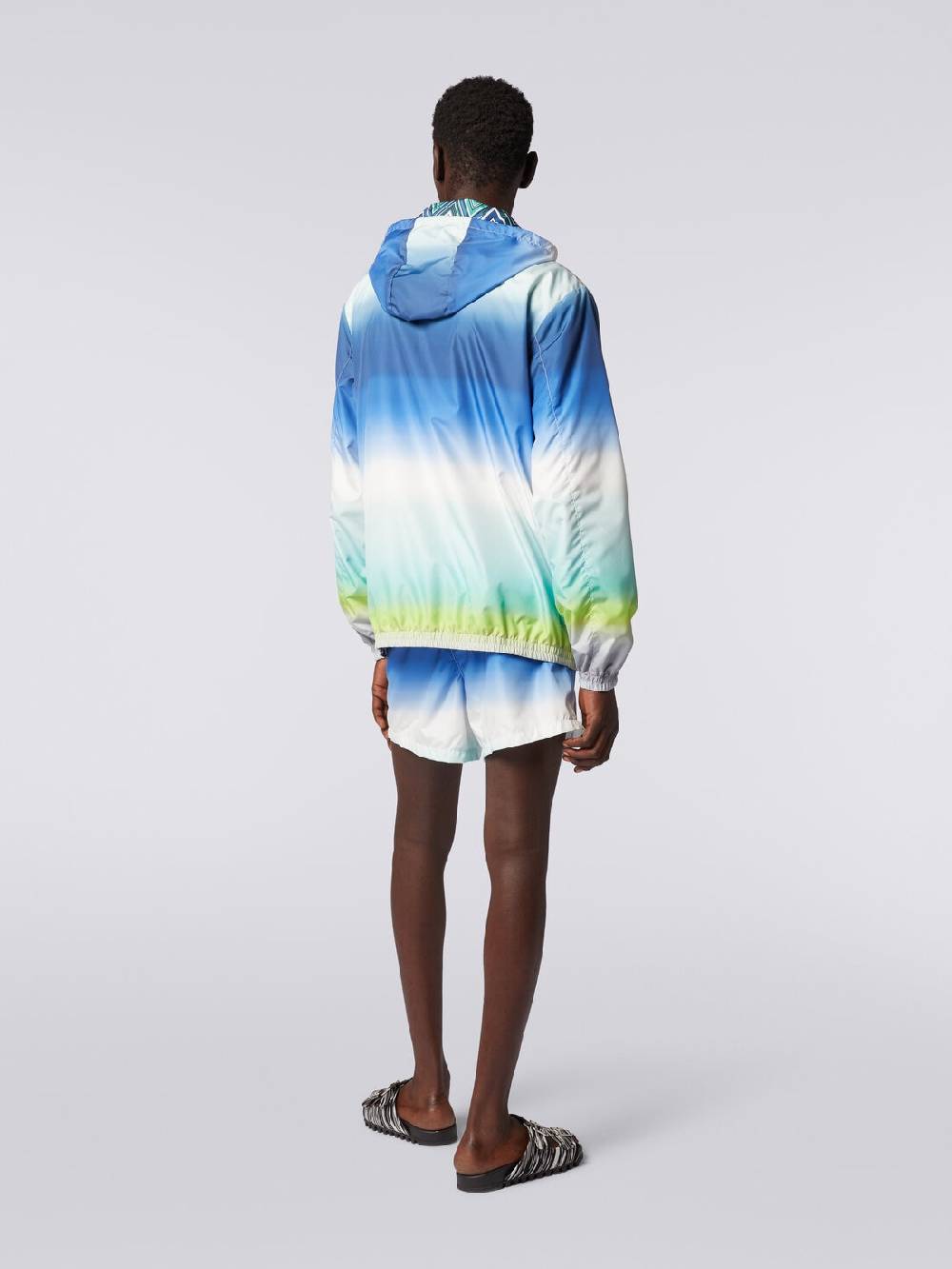 Missoni Giacca a vento reversibile in tessuto zig zag dégradé Online