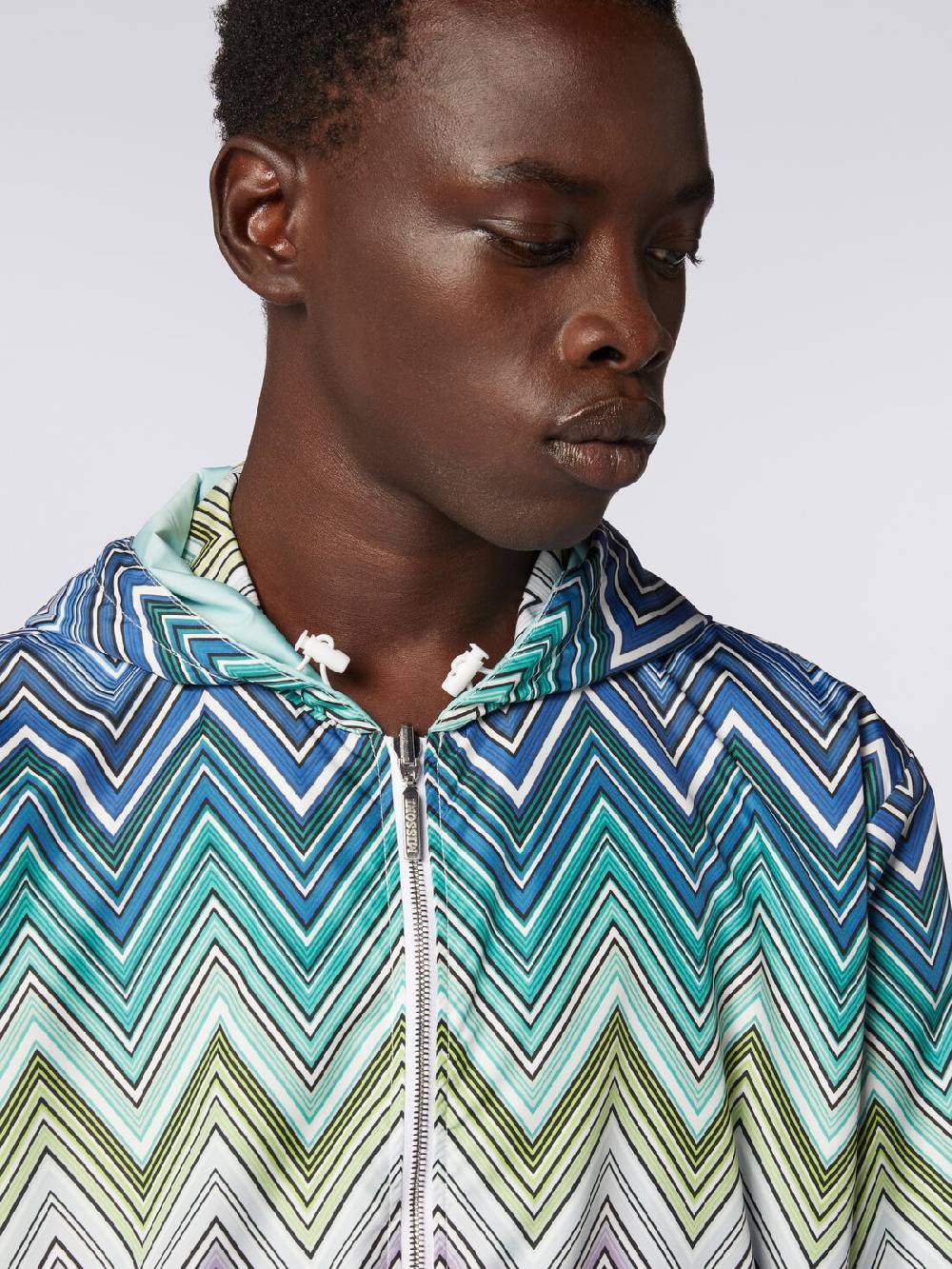 Missoni Giacca a vento reversibile in tessuto zig zag dégradé Online