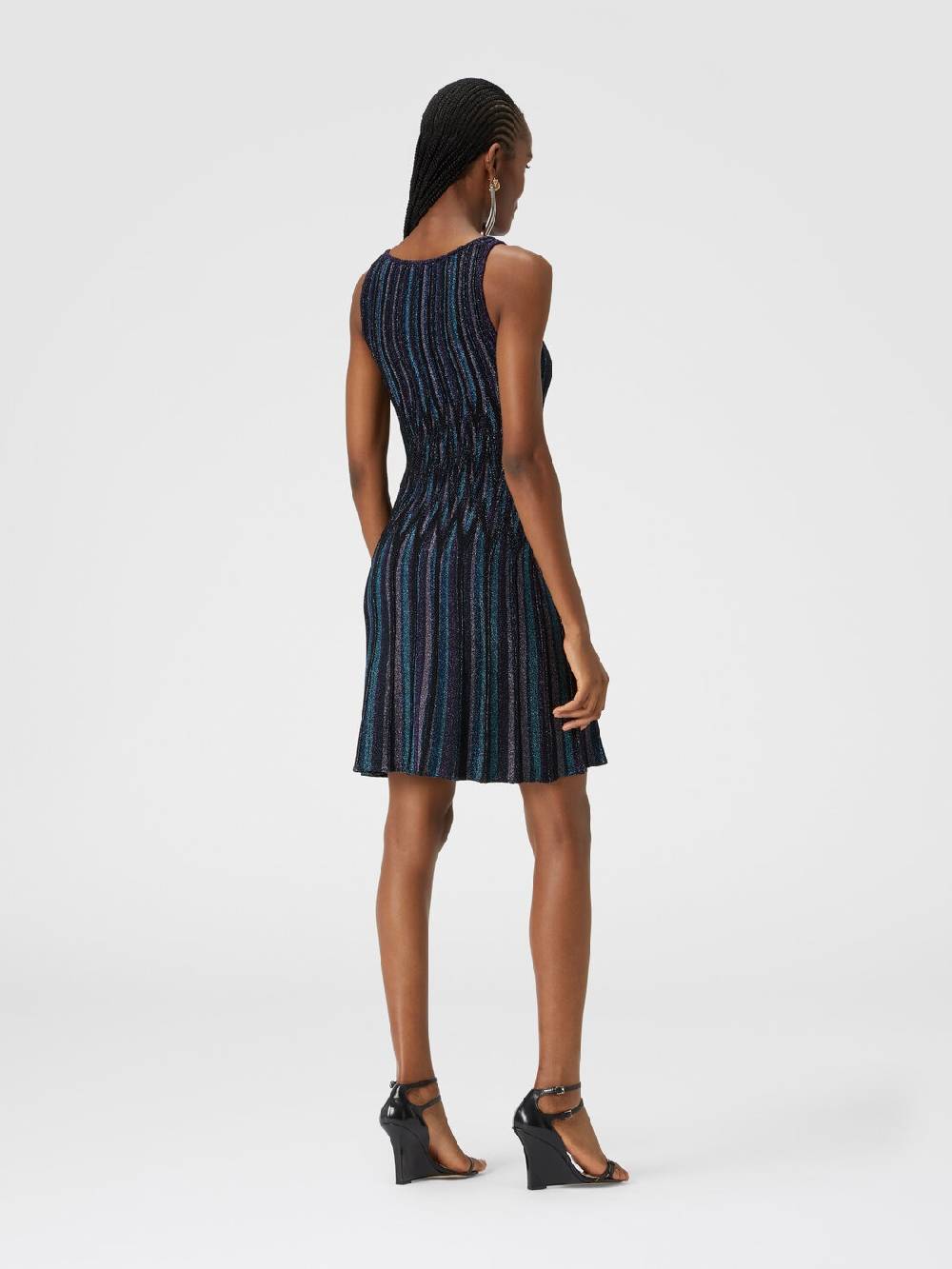 Missoni Mini-abito motivo diamante lamé con scollatura a cuore In Vendita