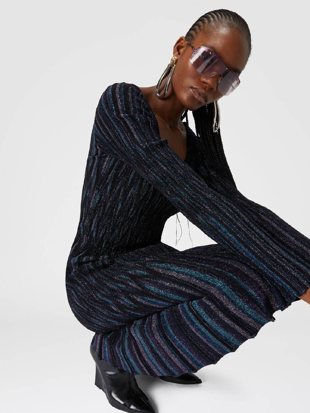 Missoni Gonna midi svasata motivo diamante lamé Saldi