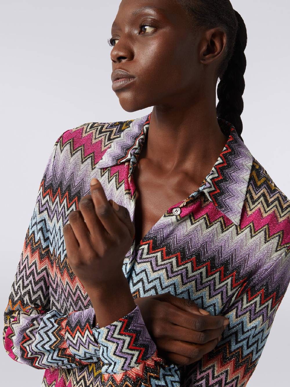 Missoni Camicia in maglia di viscosa chevron con lurex Offerte
