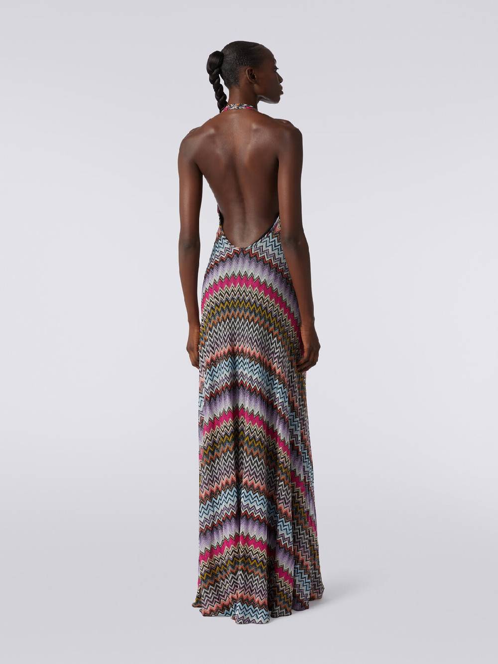 Missoni Abito lungo in viscosa zig zag con lurex Vendita Calda