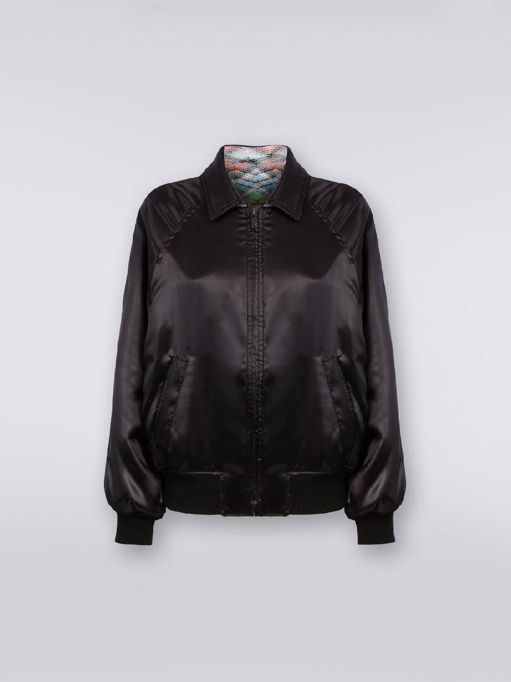 Missoni Bomber reversibile in raso e in maglia con lurex Saldi Di Fabbrica