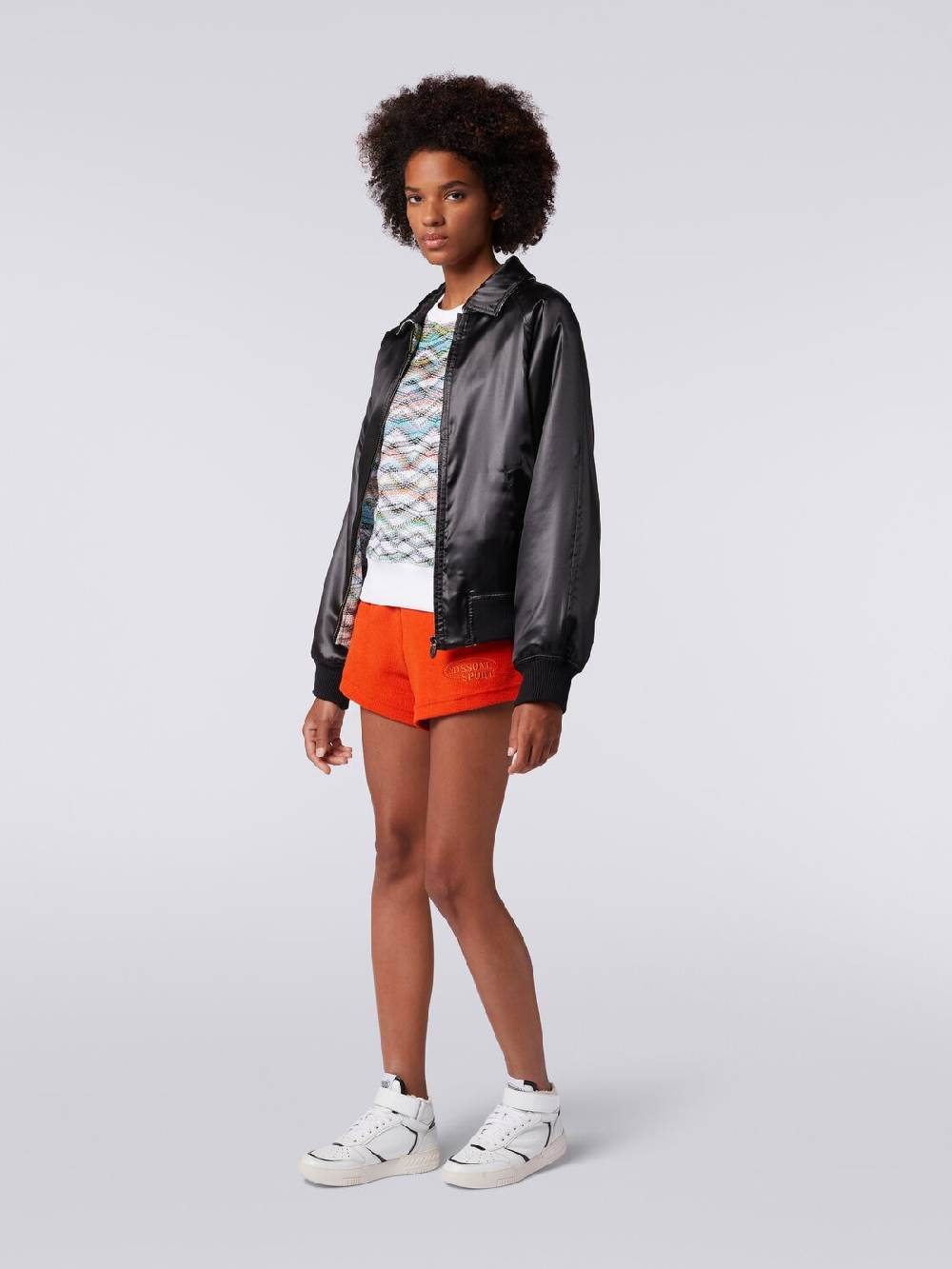Missoni Bomber reversibile in raso e in maglia con lurex Saldi Di Fabbrica