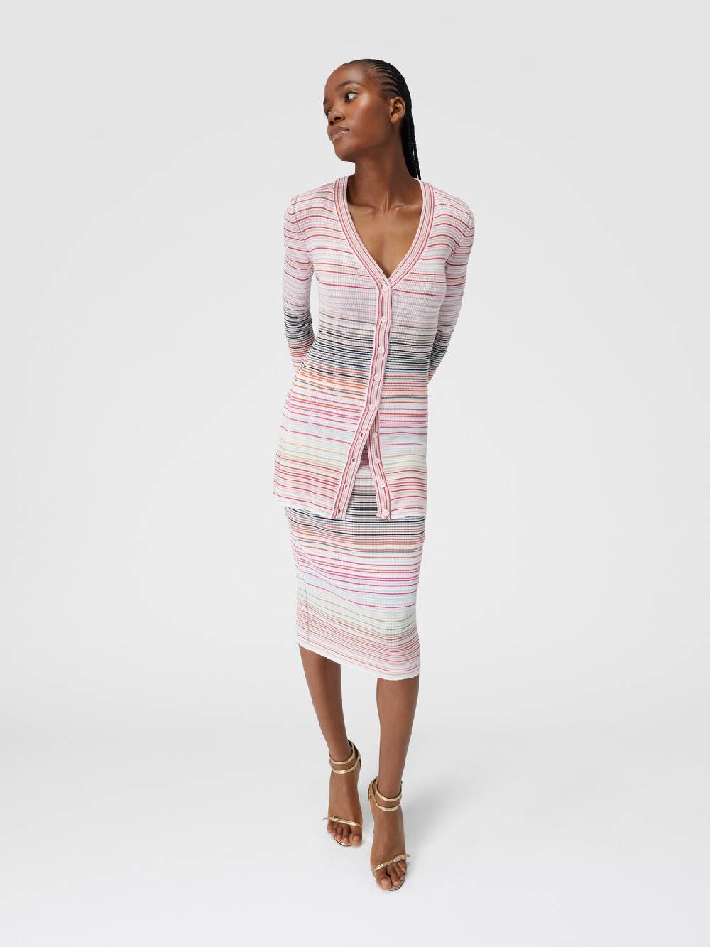 Missoni Cardigan in cotone e viscosa a righe In Saldo