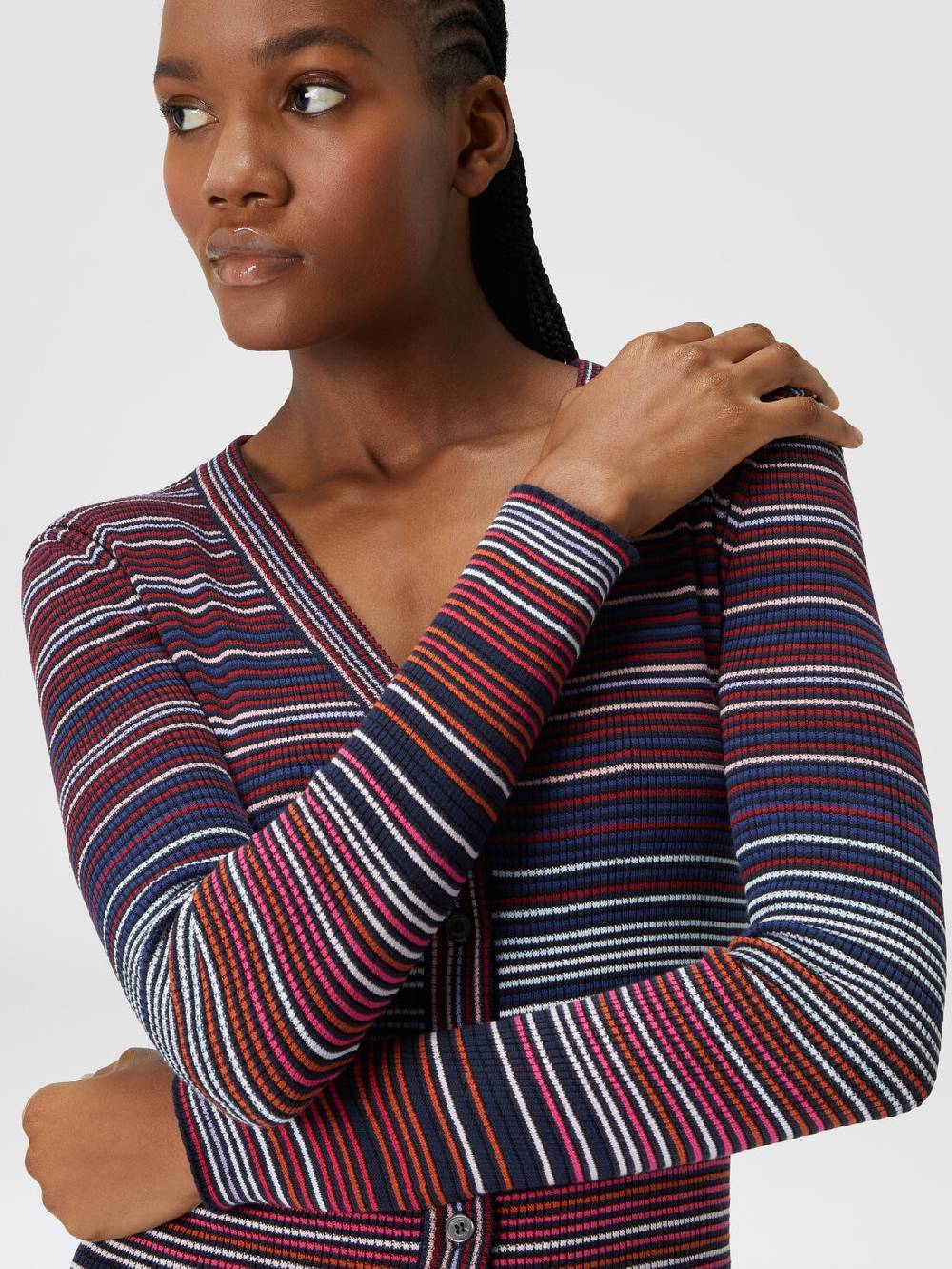 Missoni Cardigan in cotone e viscosa a righe Nuova