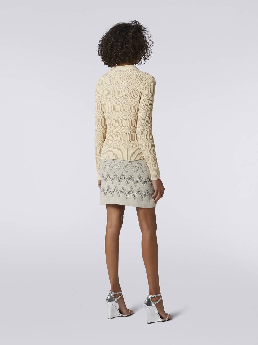 Missoni Cardigan in cotone con nervature verticali a rilievo Nuova