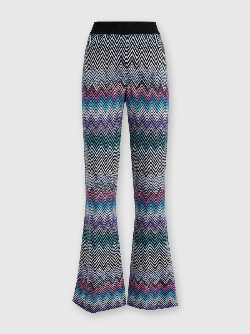 Missoni Pantaloni flare in lana zig zag Promozione