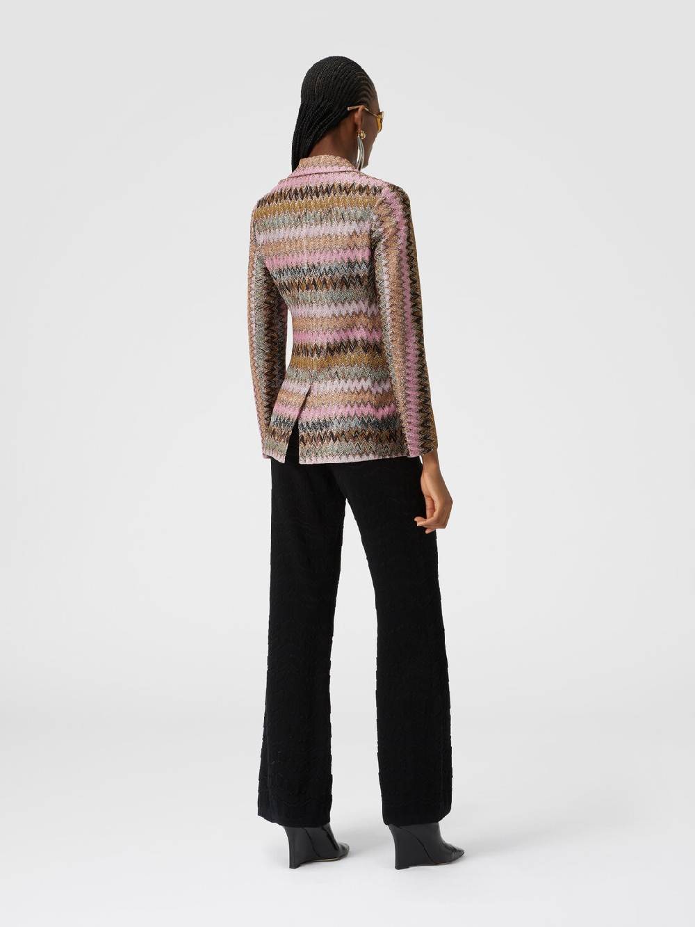 Missoni Blazer in maglia di viscosa chevron lamé Spedizione Gratuita