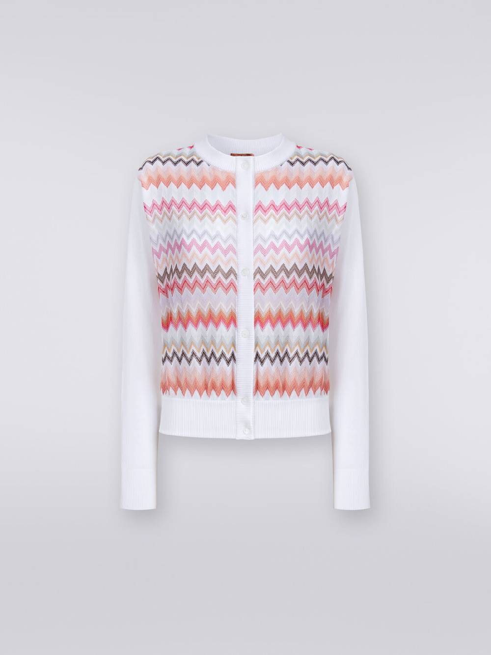 Missoni Cardigan corto in viscosa chevron Consegna Veloce