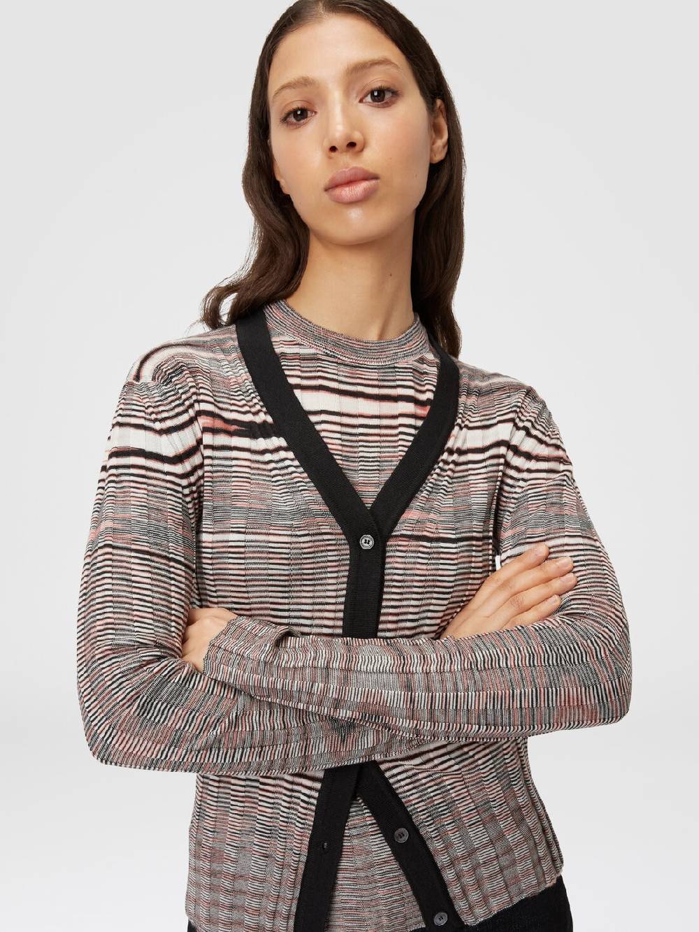 Missoni Cardigan a costine in cashmere e seta fiammata Fino Al -60%