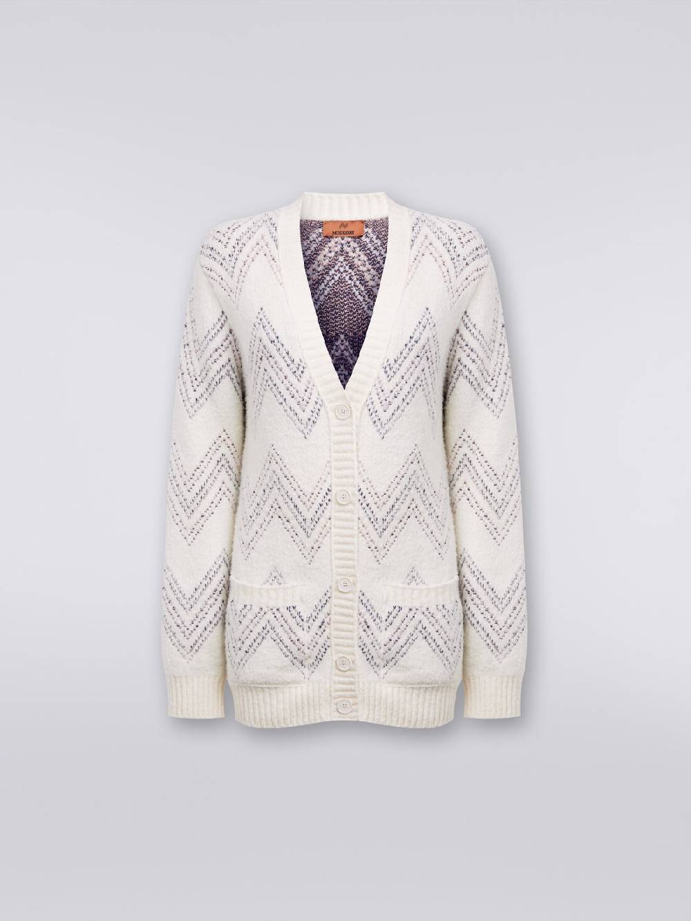 Missoni Cardigan oversize in misto cotone zig zag Prezzo Ridotto
