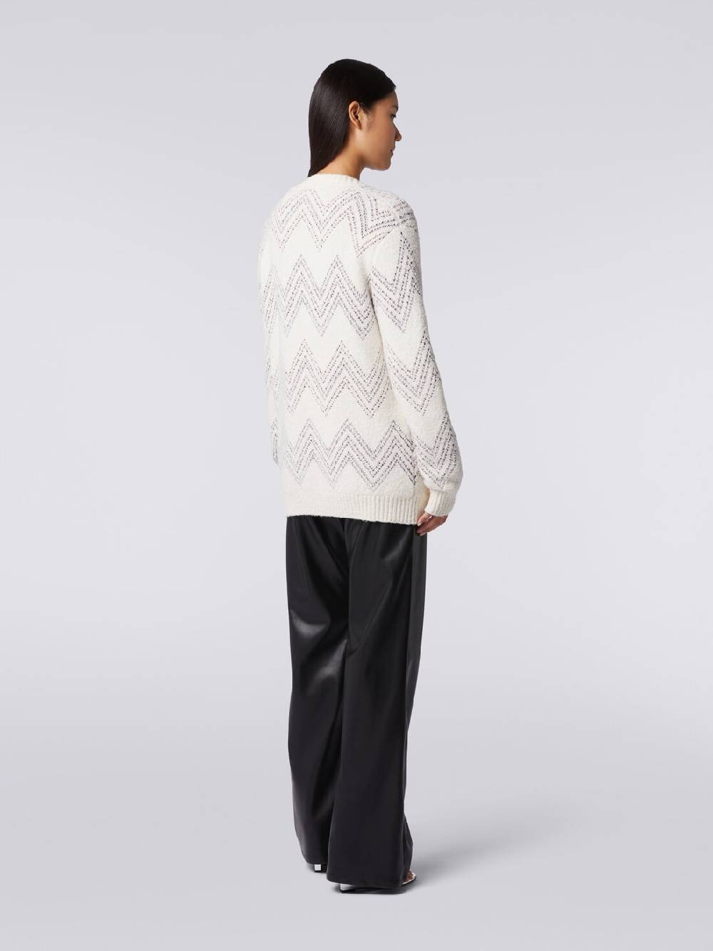 Missoni Cardigan oversize in misto cotone zig zag Prezzo Ridotto