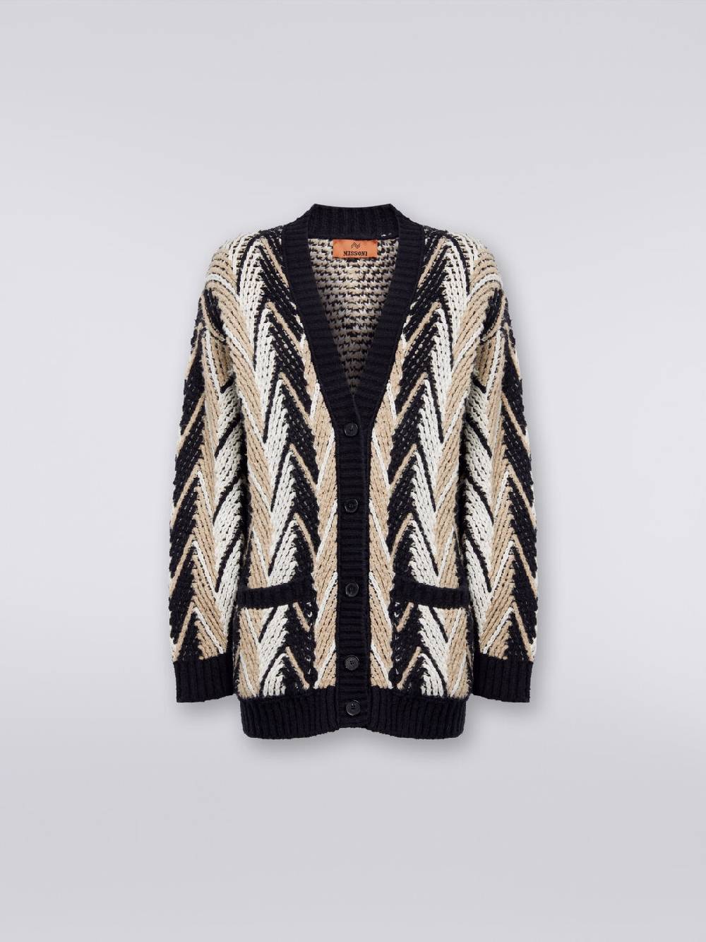 Missoni Cardigan in misto cotone zig zag Sottocosto
