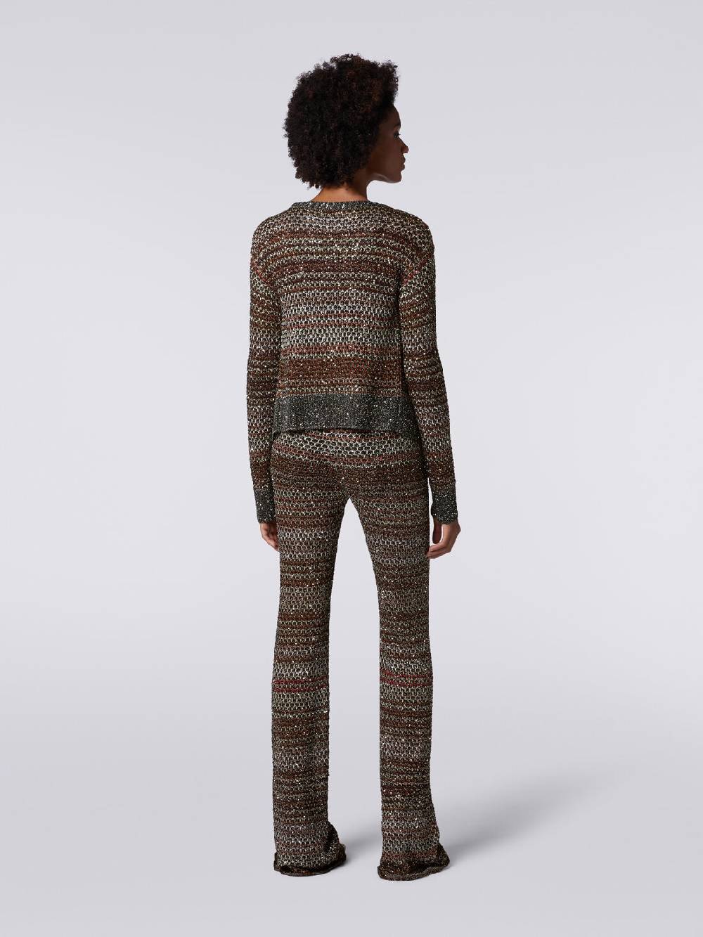 Missoni Cardigan corto in maglia a rete con paillettes Convenienza