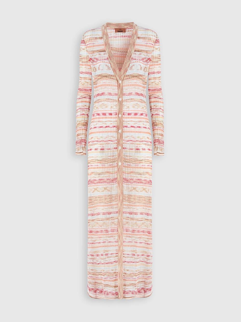 Missoni Cardigan lungo a costine in viscosa fiammata Novità