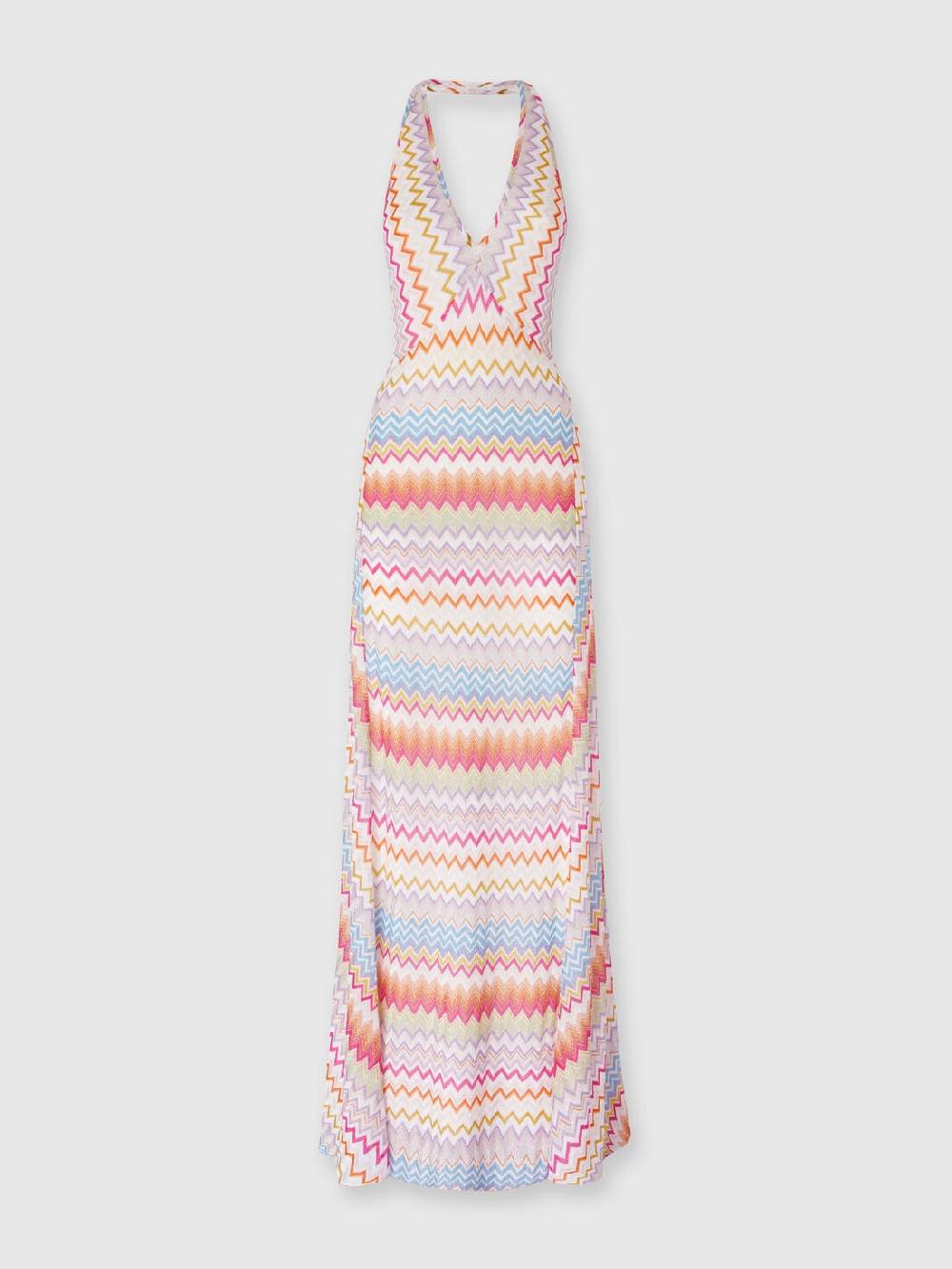Missoni Abito lungo in viscosa zig zag con lurex Economico