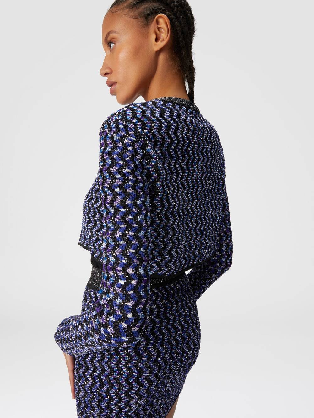 Missoni Cardigan zig zag goffrato con paillettes Online