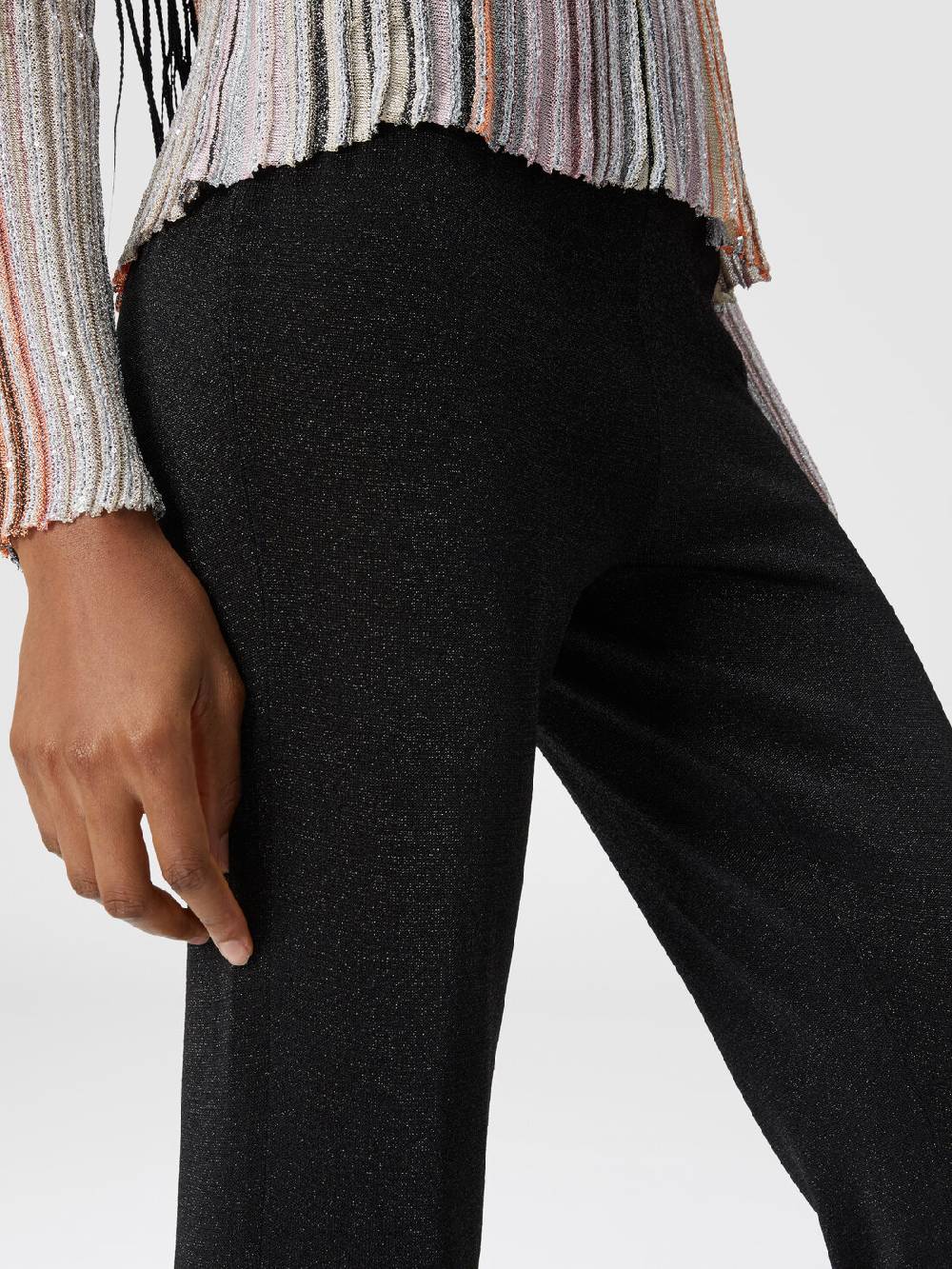 Missoni Pantaloni dritti in viscosa effetto glitter Saldi
