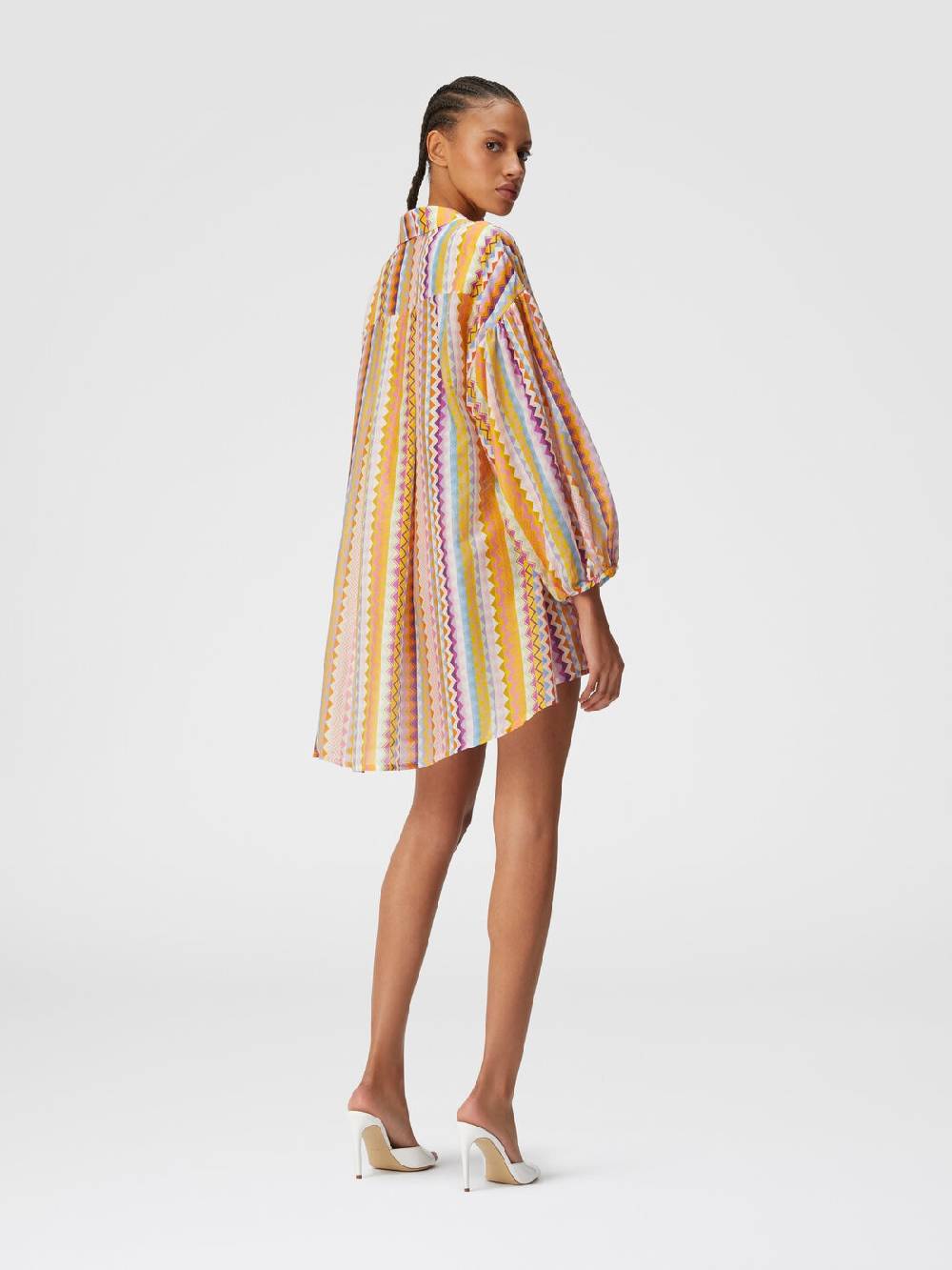 Missoni Blusa oversize in seta e cotone stampa zig zag Offerte