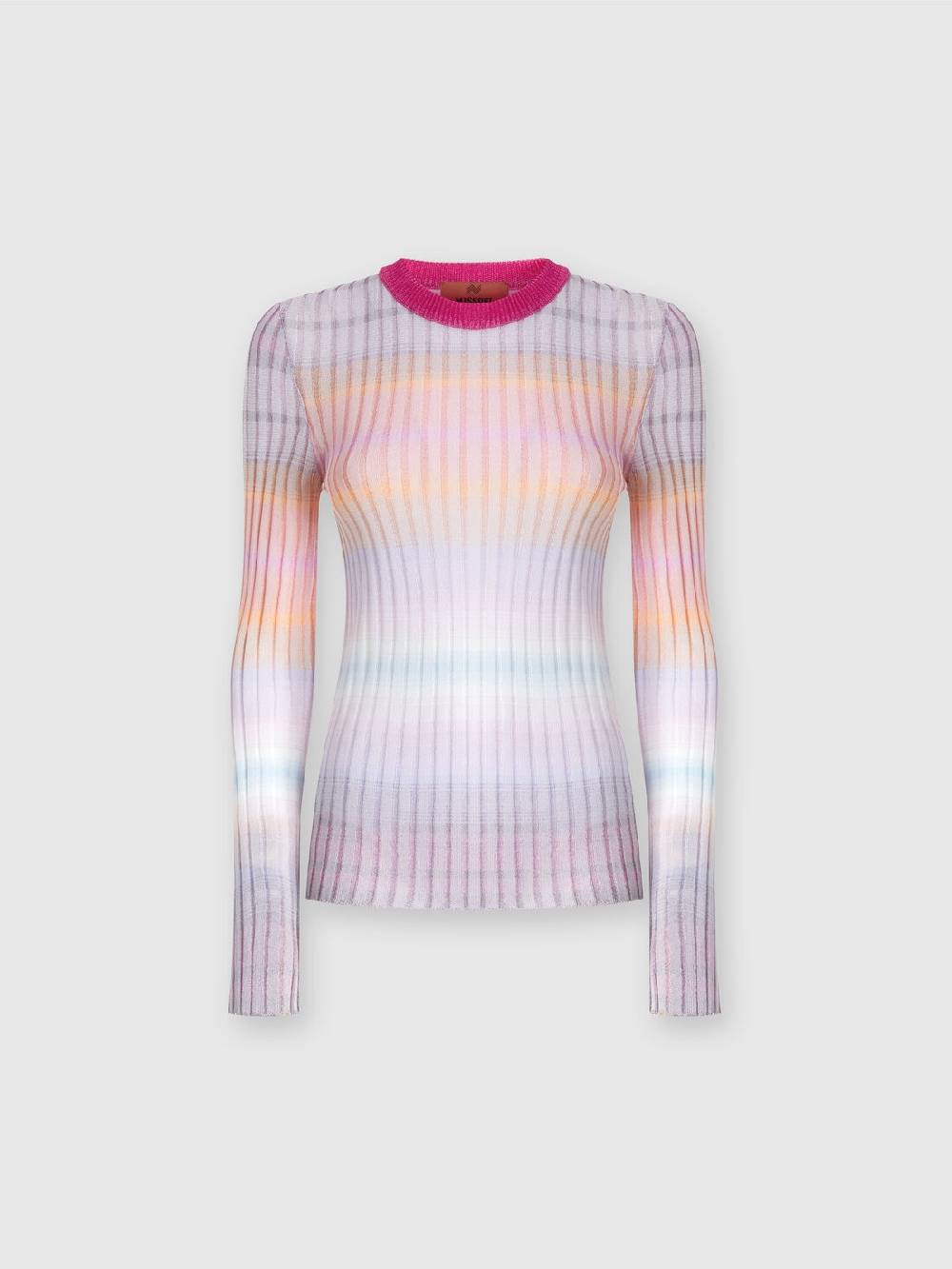 Missoni Maglia girocollo a coste con colletto a contrasto Hotsell