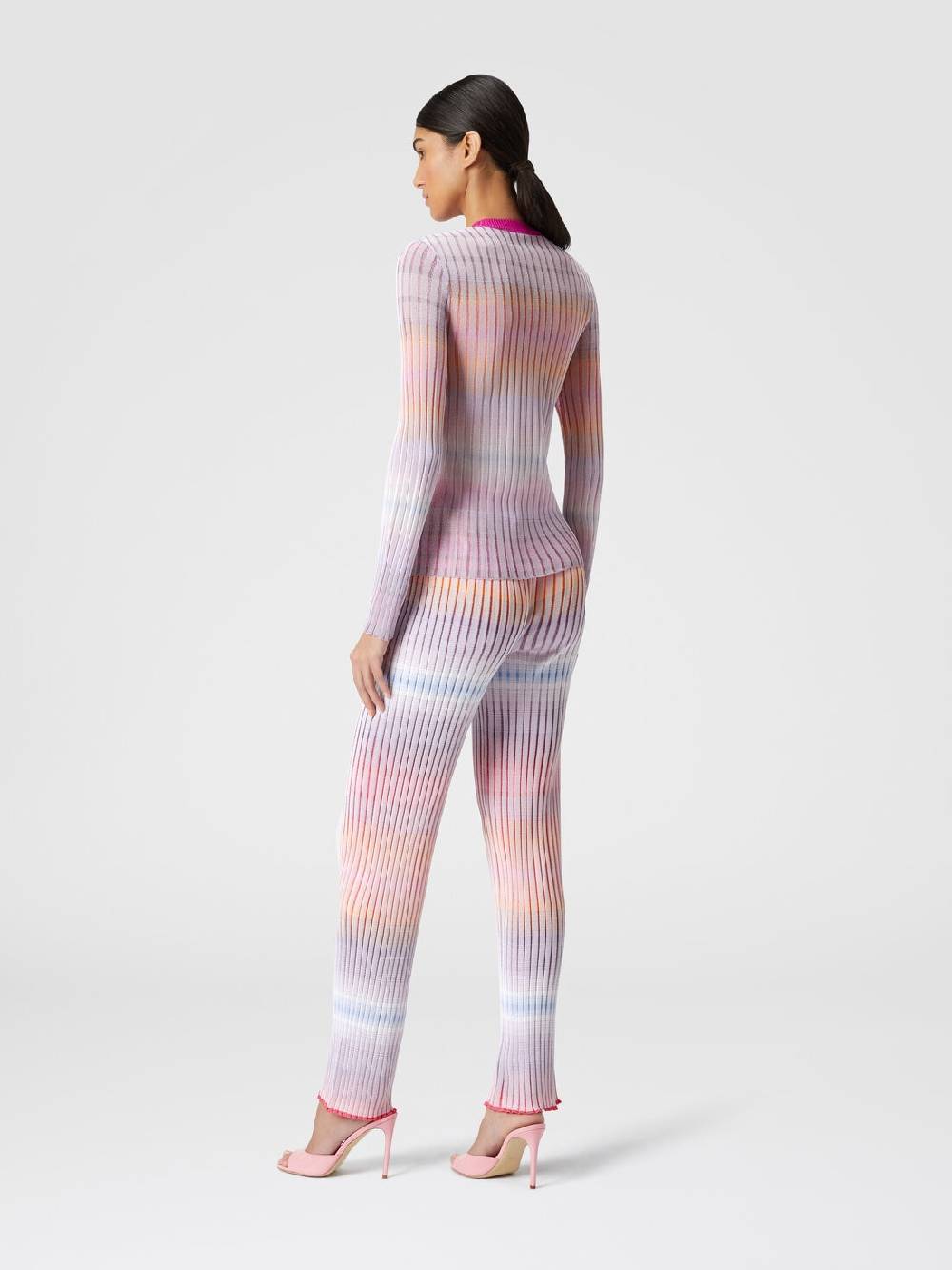 Missoni Pantaloni dritti in viscosa a coste Vendita Calda