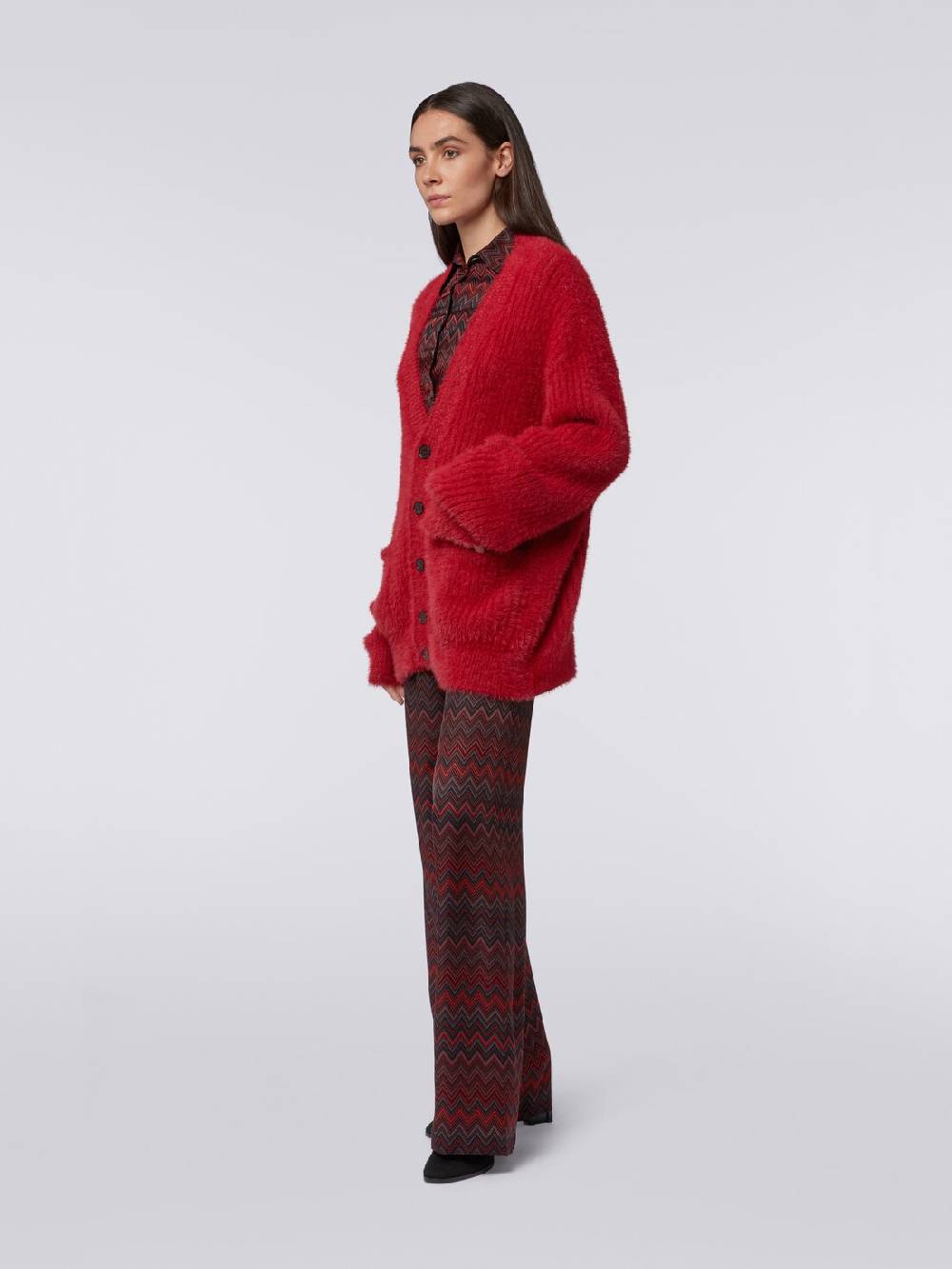 Missoni Cardigan oversize in misto lana effetto pelo Saldi Di Fabbrica