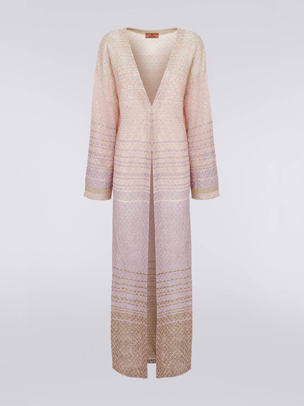 Missoni Cardigan lungo in maglia dégradé con paillettes Vendite Flash