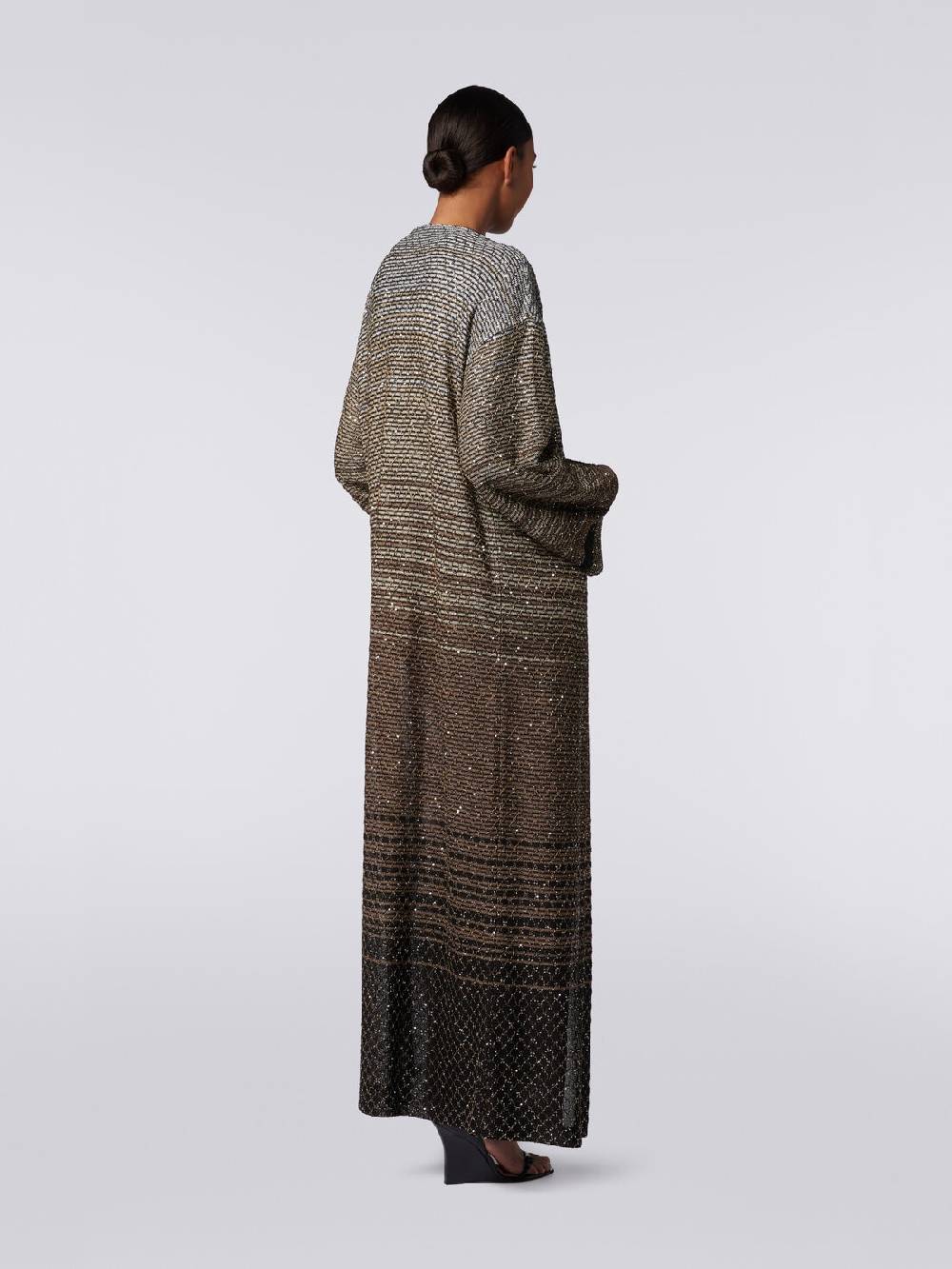 Missoni Cardigan lungo in maglia dégradé con paillettes In Saldo