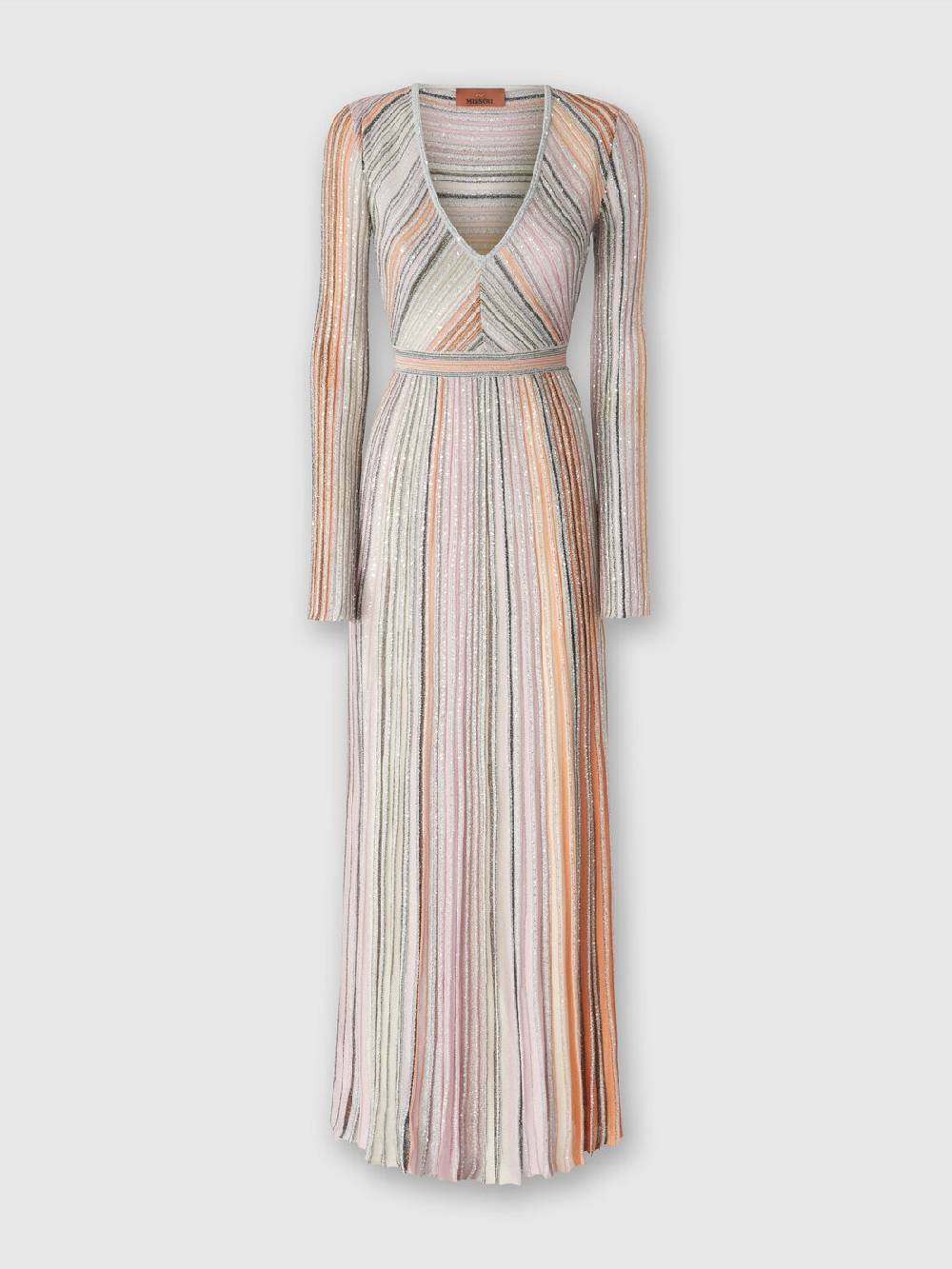 Missoni Abito lungo in maglia plissée lamé Italia