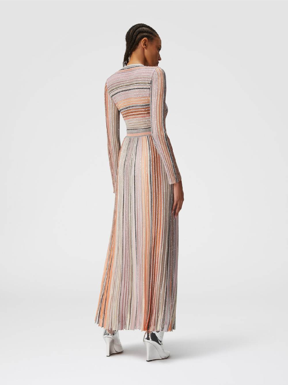 Missoni Abito lungo in maglia plissée lamé Italia