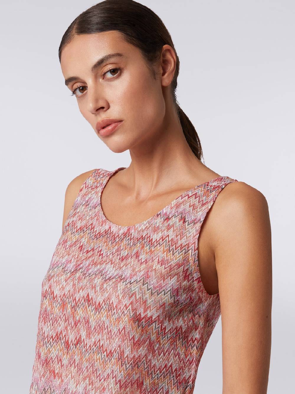 Missoni Canottiera in misto viscosa lamé chevron 2025