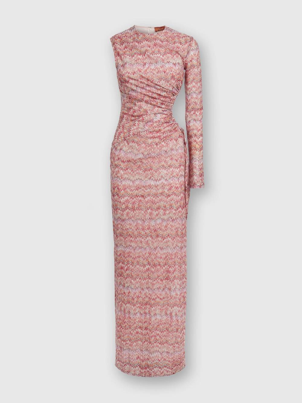 Missoni Abito lungo monospalla con dettaglio cut-out e spacco Nuovo