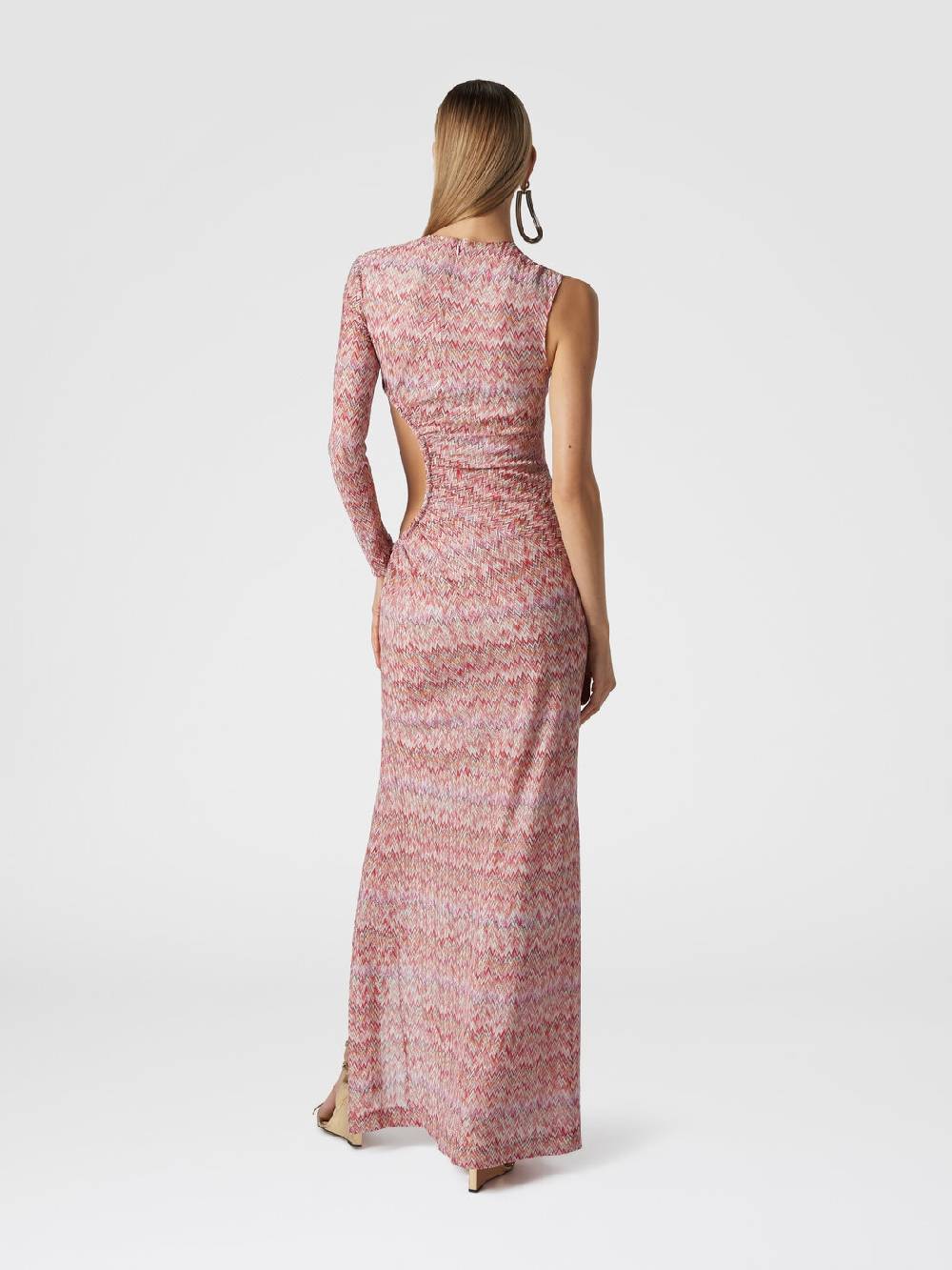 Missoni Abito lungo monospalla con dettaglio cut-out e spacco Nuovo