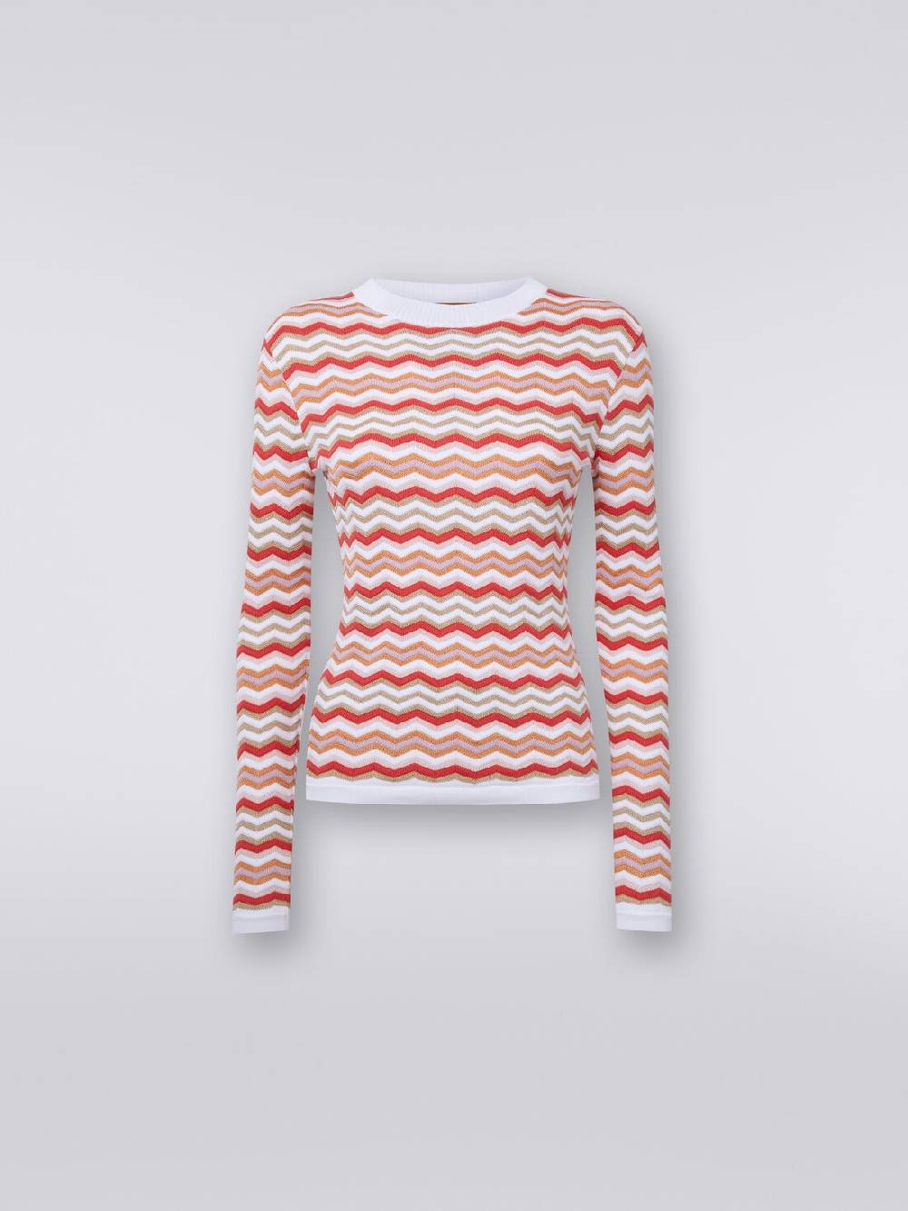 Missoni Pullover girocollo in cotone e viscosa zig zag Qualità