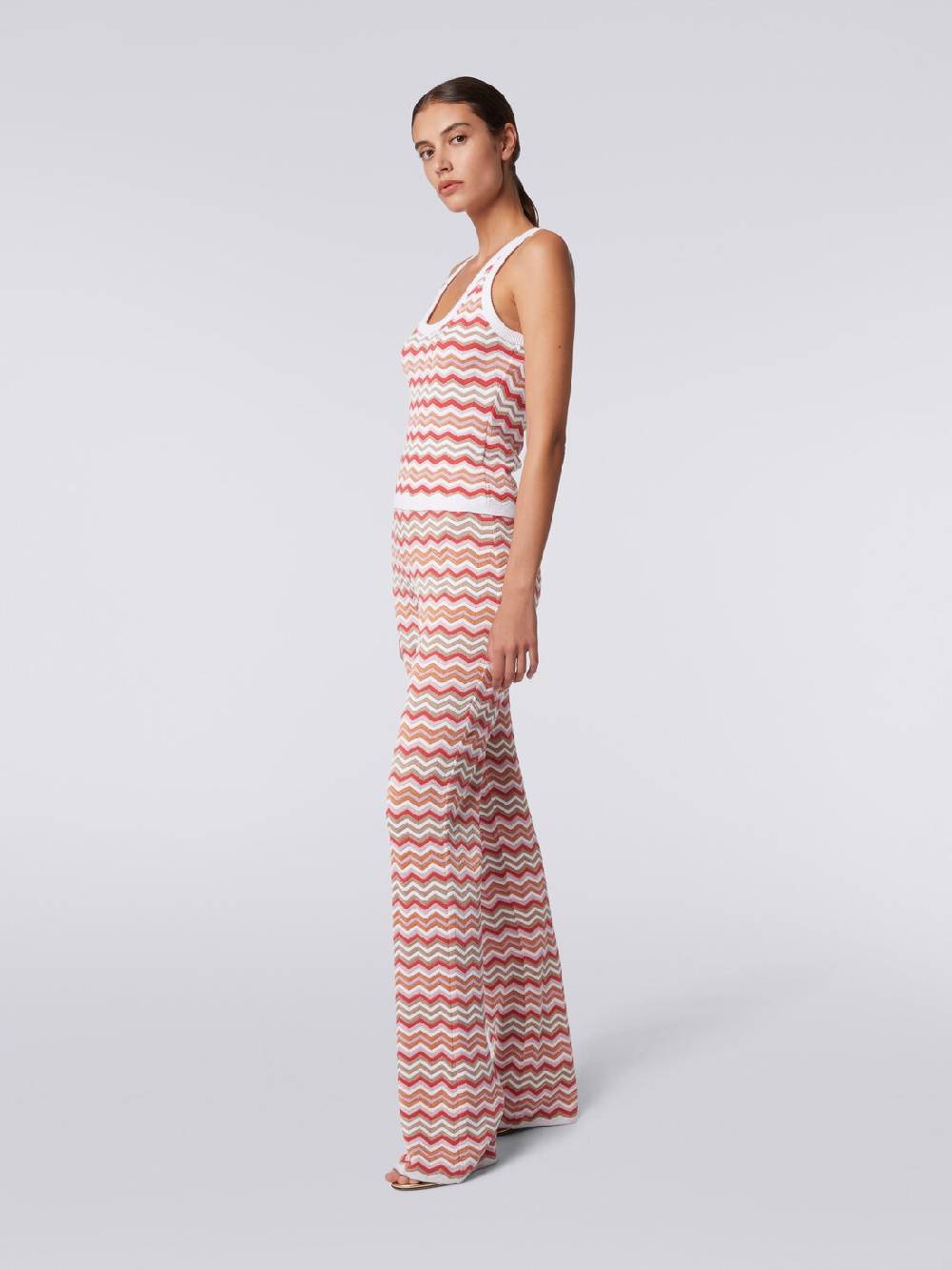 Missoni Pantaloni in maglia di cotone e viscosa zig zag Promozione