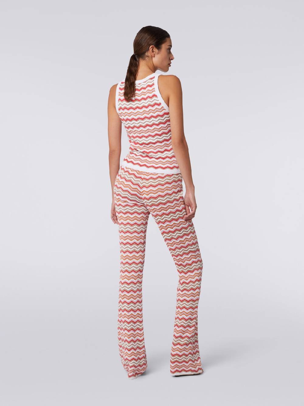 Missoni Pantaloni in maglia di cotone e viscosa zig zag Promozione