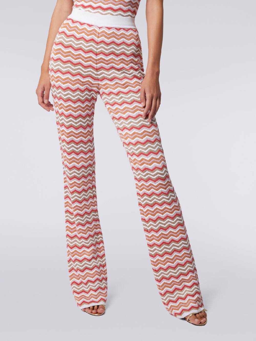 Missoni Pantaloni in maglia di cotone e viscosa zig zag Promozione
