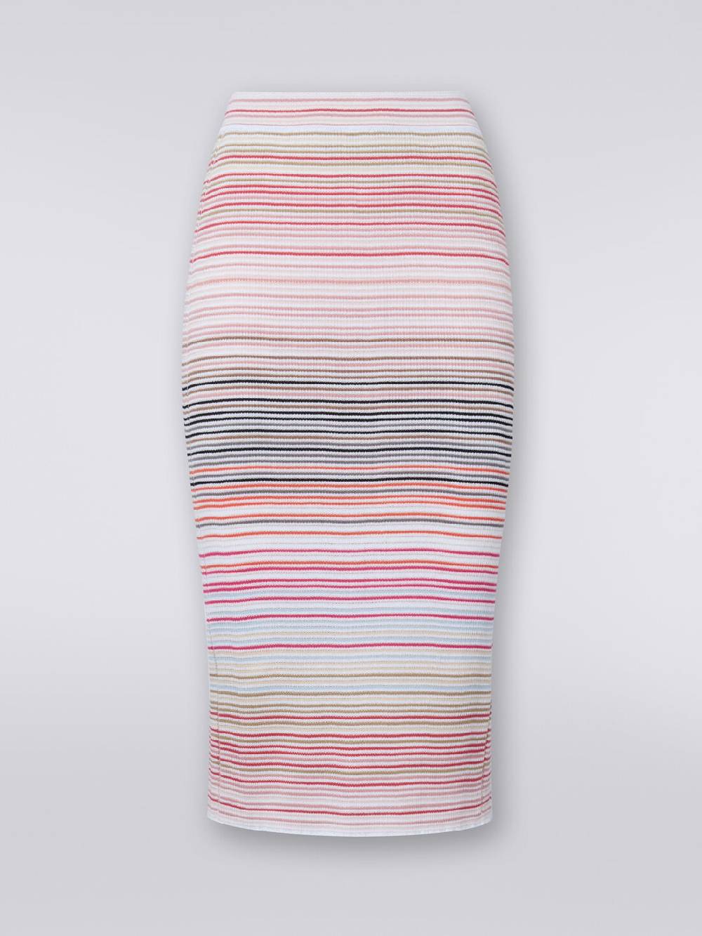 Missoni Gonna midi in cotone e viscosa a righe Pezzi Unici